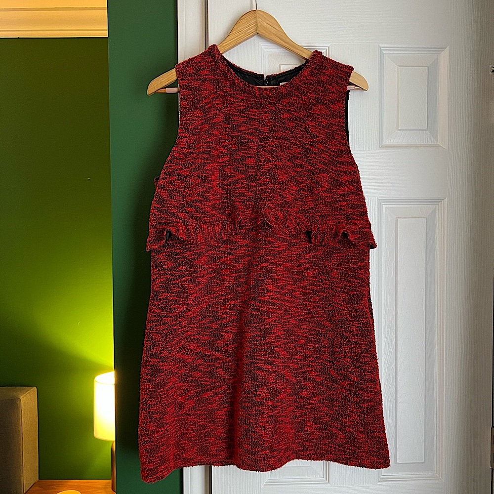 Anthropologie Red Mini Dress